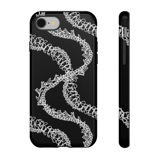 Black Curvy Lei Phone Case