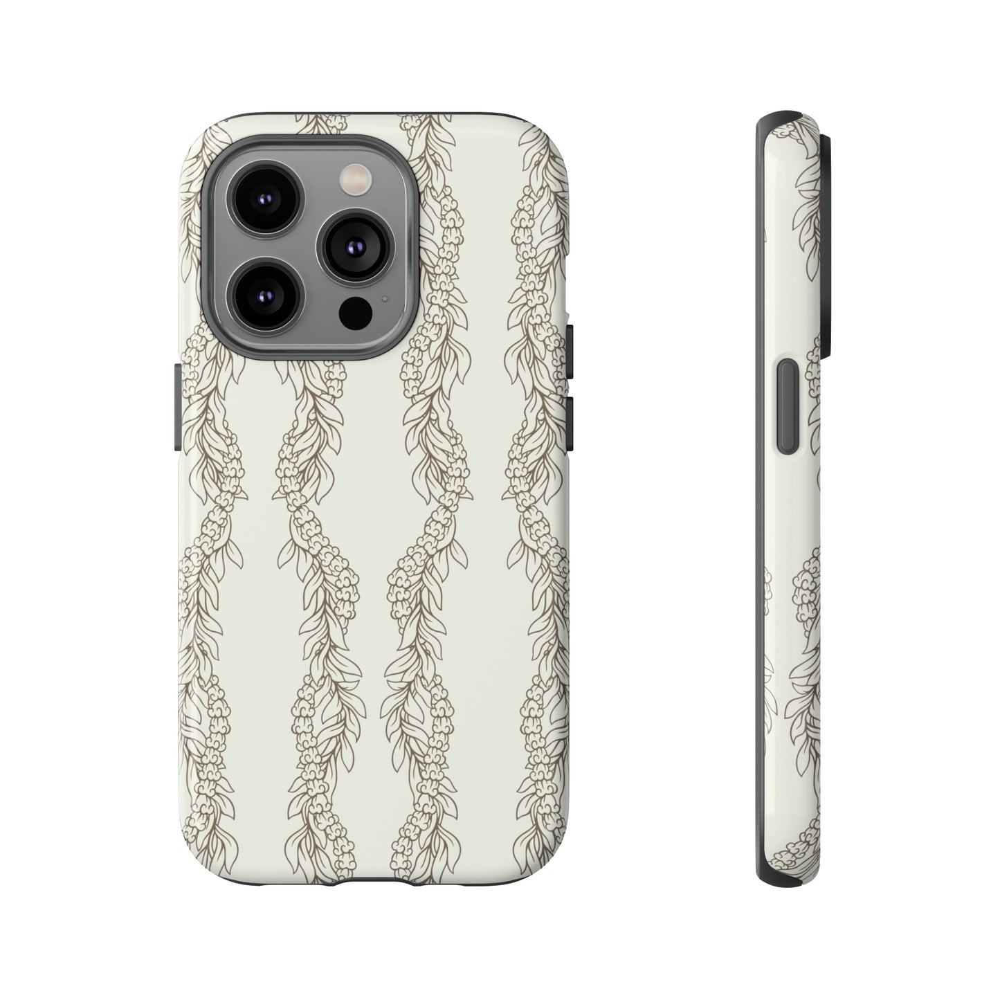 Cream Maile & Crownflower Tough Phone Cases