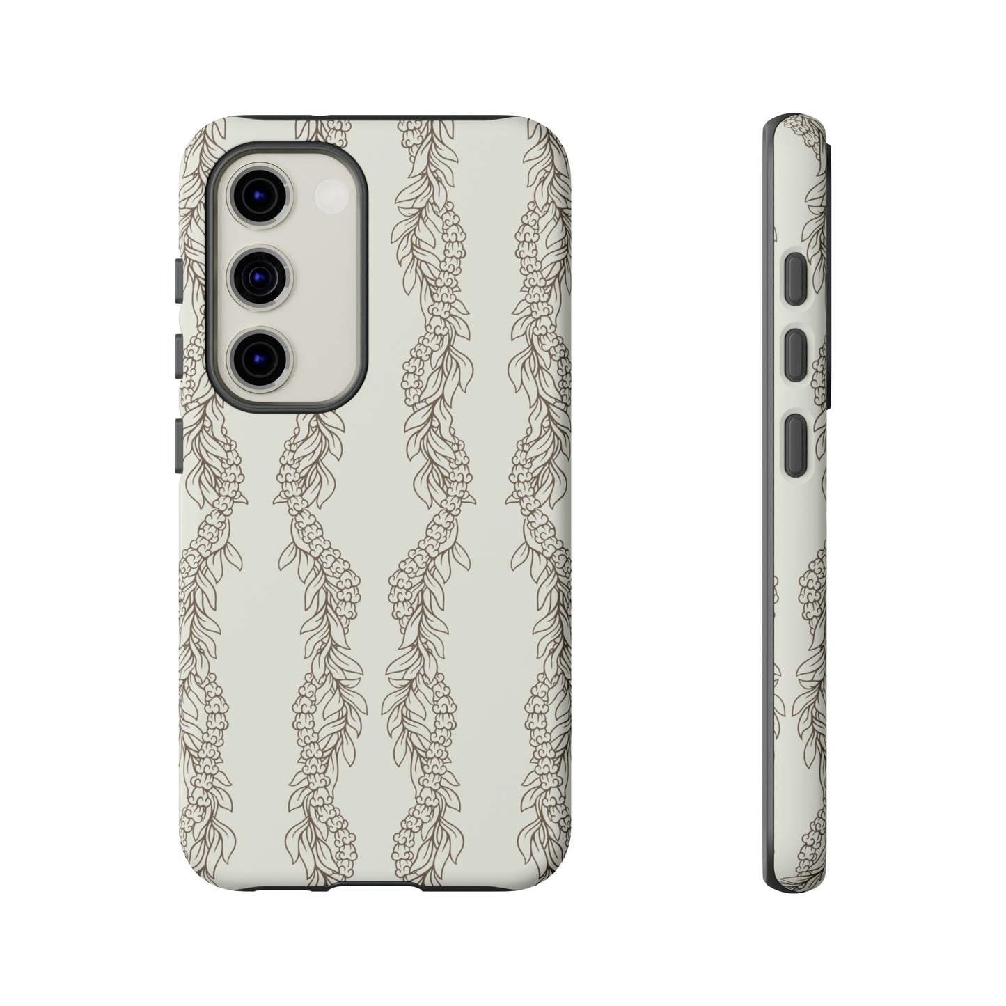 Cream Maile & Crownflower Tough Phone Cases