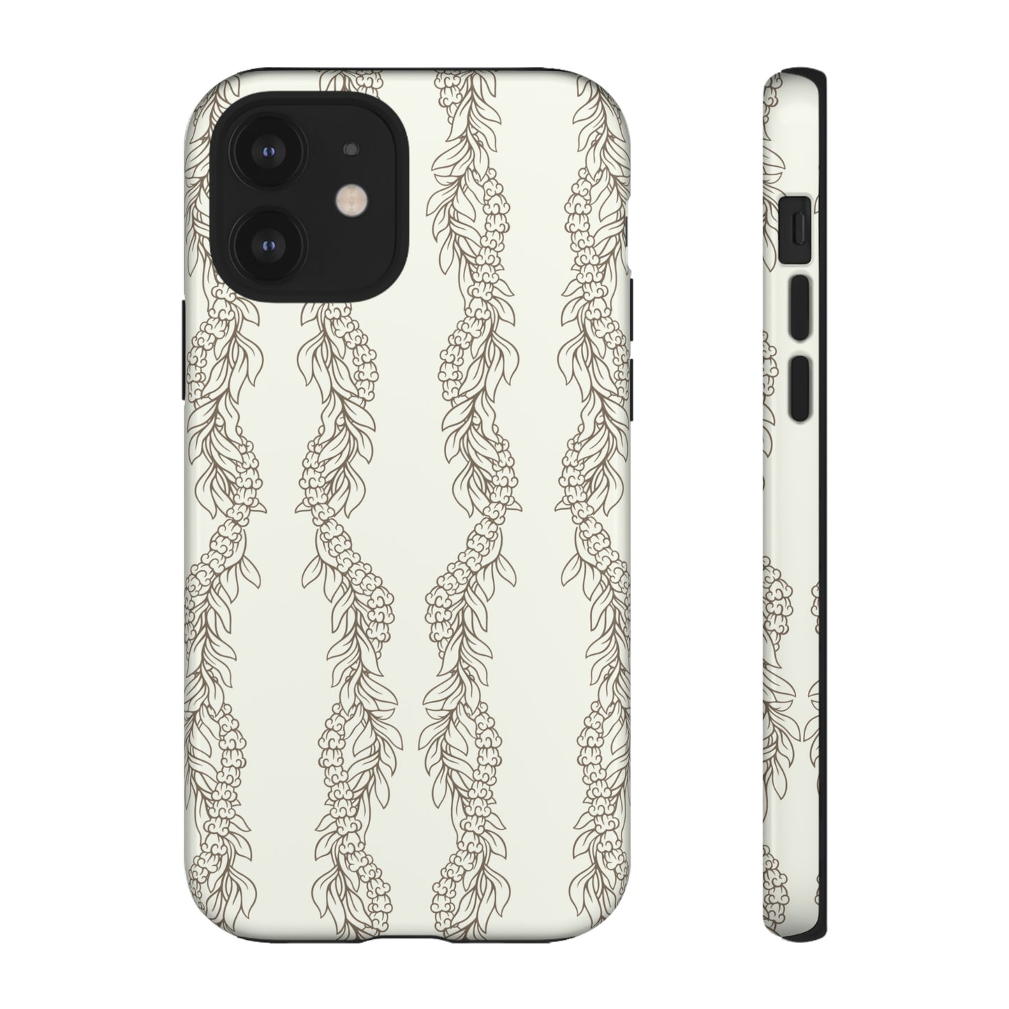 Cream Maile & Crownflower Tough Phone Cases