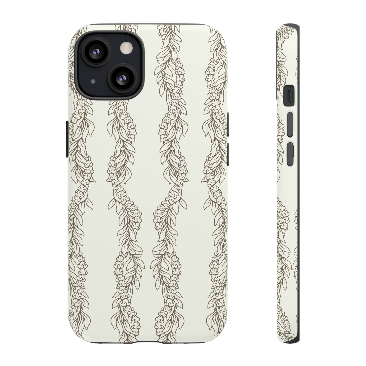 Cream Maile & Crownflower Tough Phone Cases