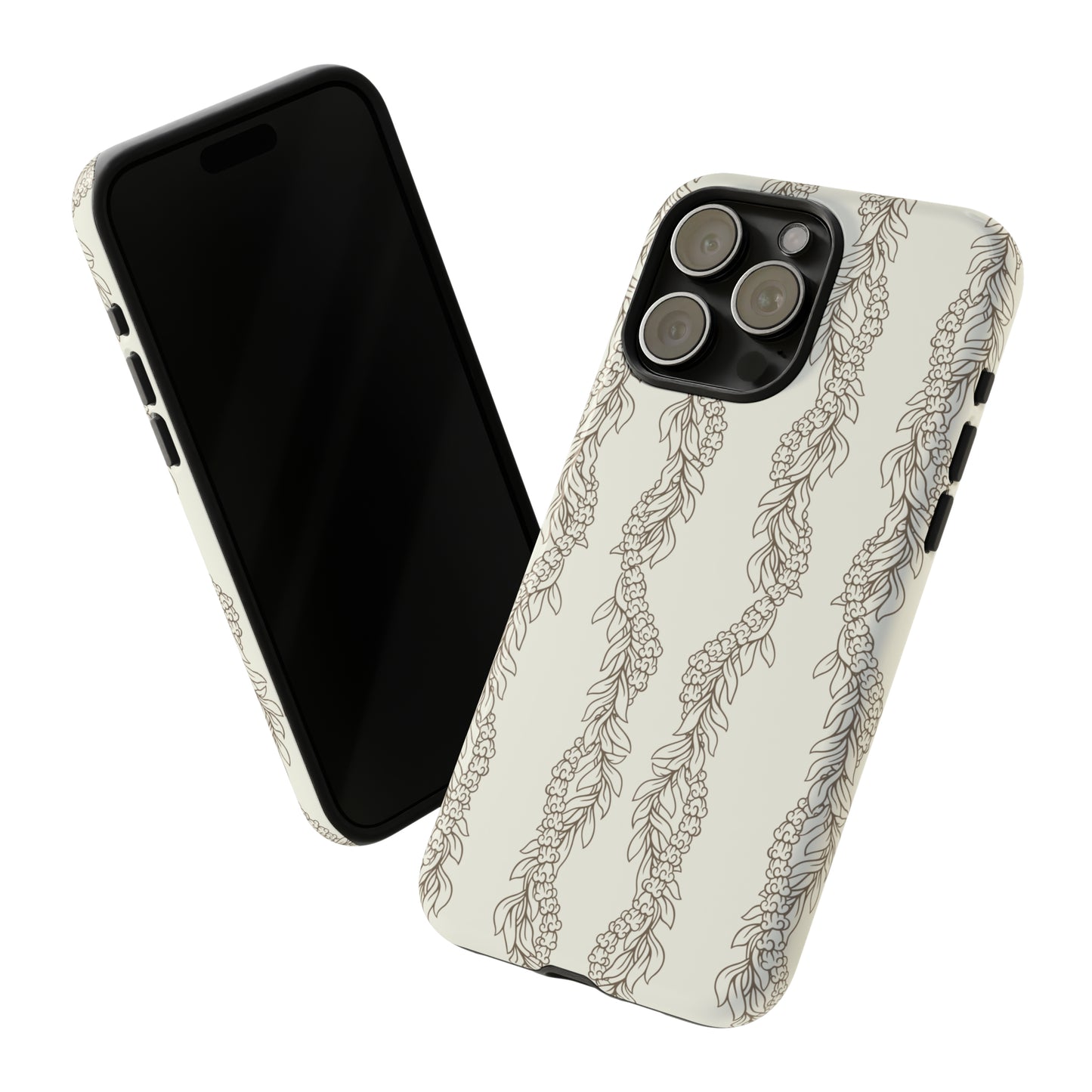 Cream Maile & Crownflower Tough Phone Cases