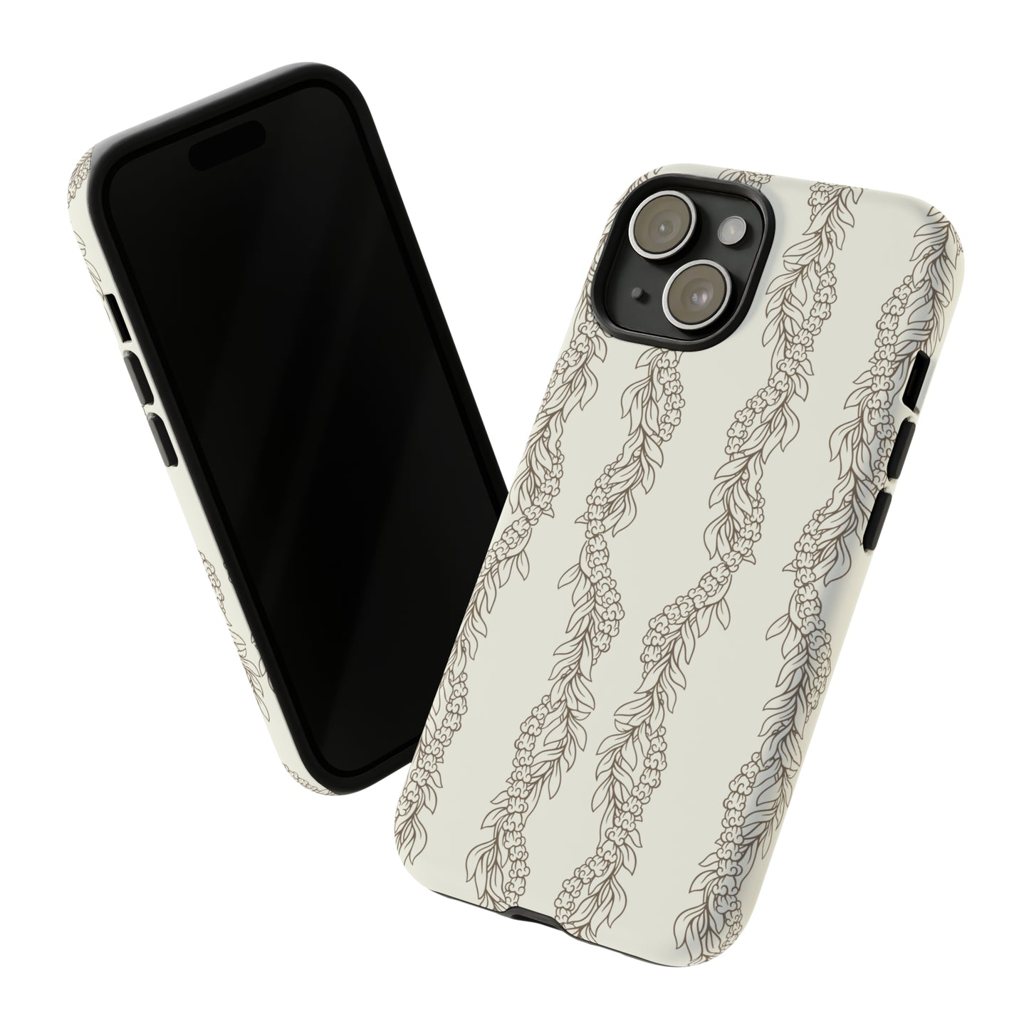 Cream Maile & Crownflower Tough Phone Cases