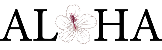 Black Aloha Pua Stickers