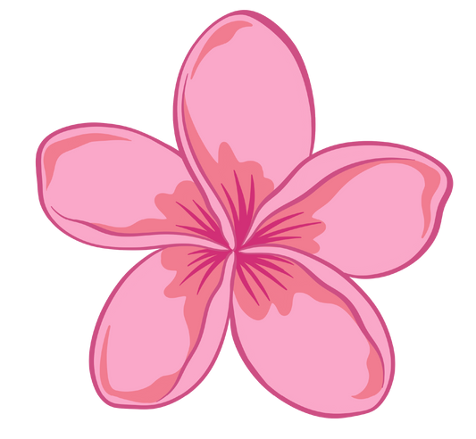 Pink Plumeria Sticker