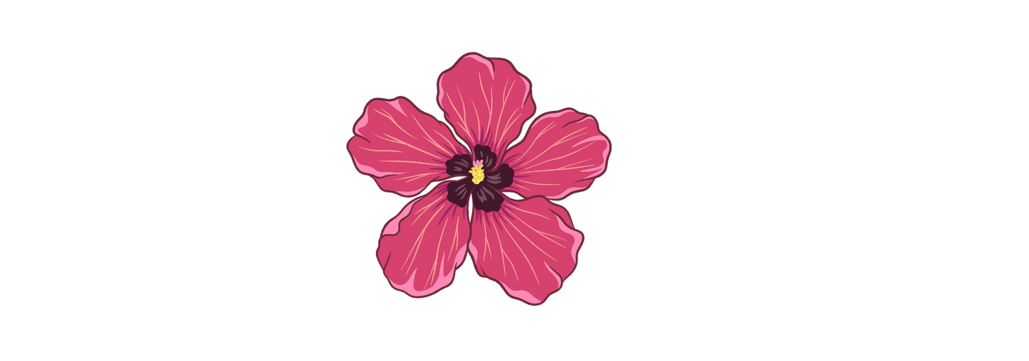 White Aloha Pua Stickers