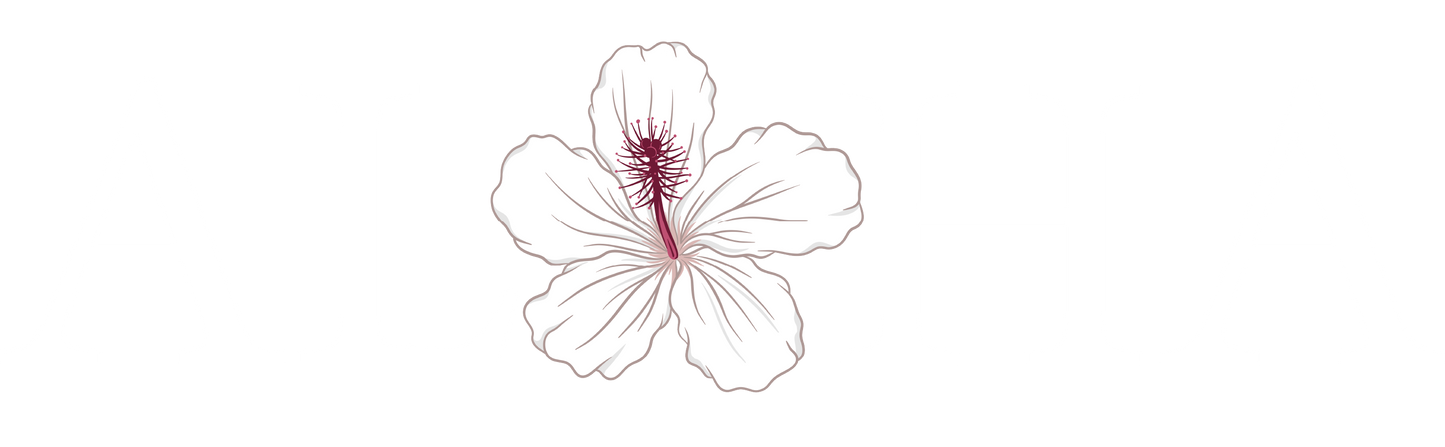 White Aloha Pua Stickers