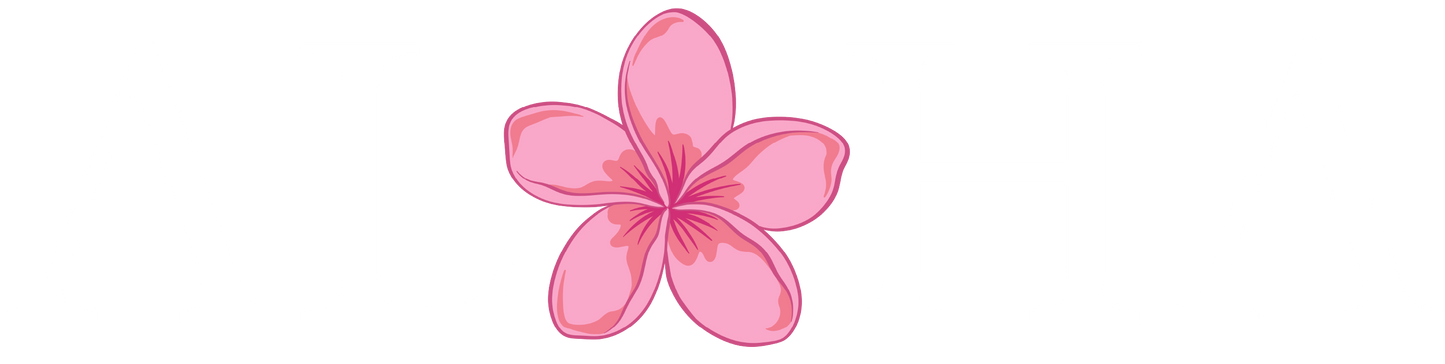 White Aloha Pua Stickers
