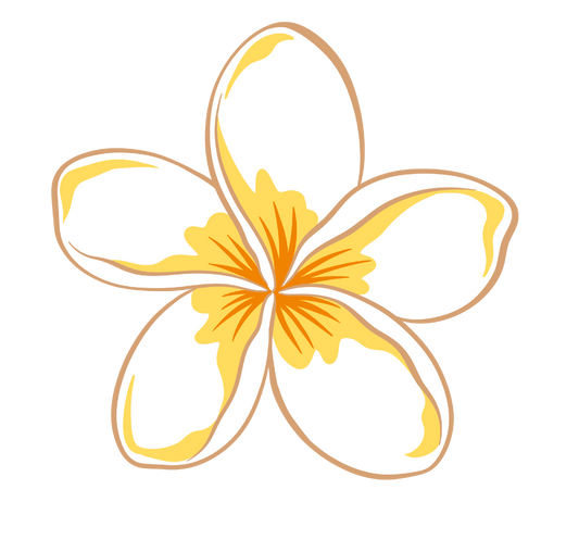 White Plumeria Sticker
