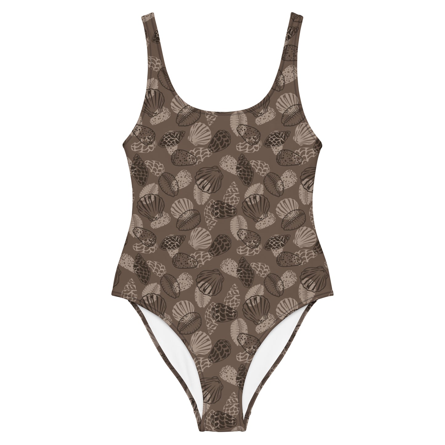 Dark Brown Seashell One-Piece