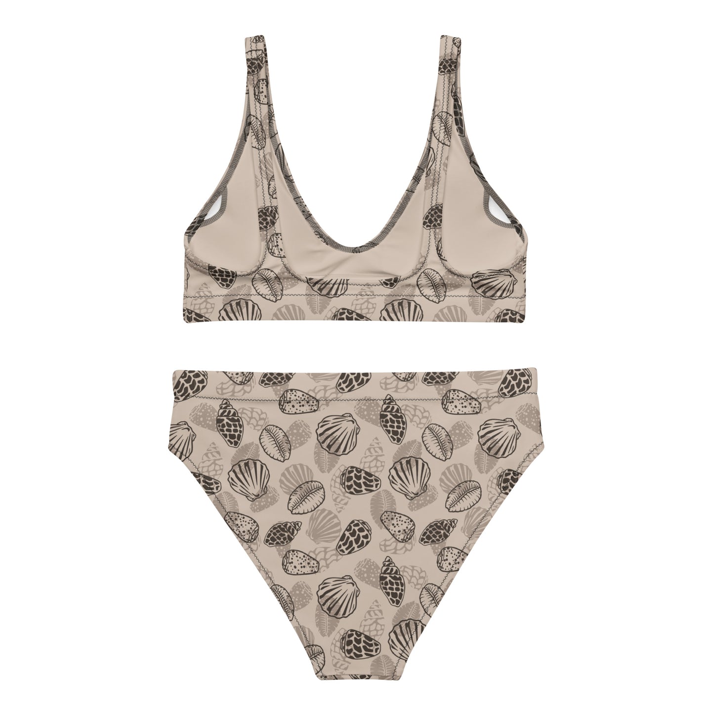 Light Brown Seashell midrise 2 piece bikini