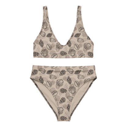 Light Brown Seashell midrise 2 piece bikini