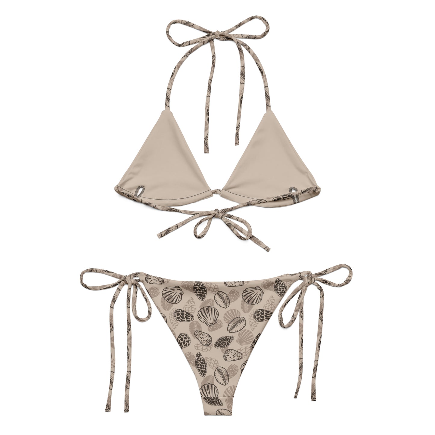 Light Brown Seashell 2 piece string bikini