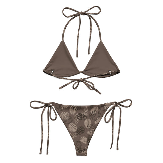 Dark Brown Seashell string bikini