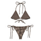 Dark Brown Seashell string bikini