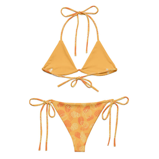 Orange Seashell string bikini