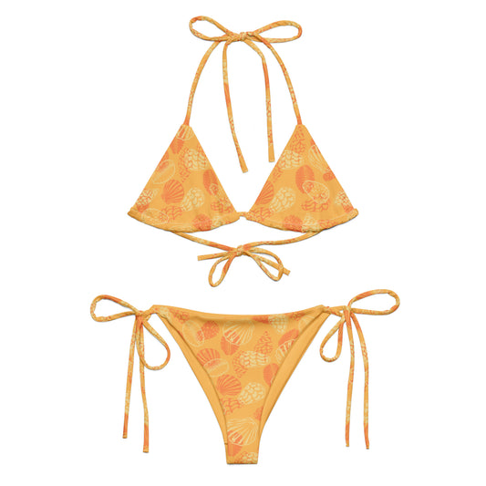 Orange Seashell string bikini