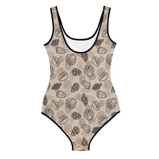 Light Brown Seashell Kids Swimsuit (Big kids 8-20)