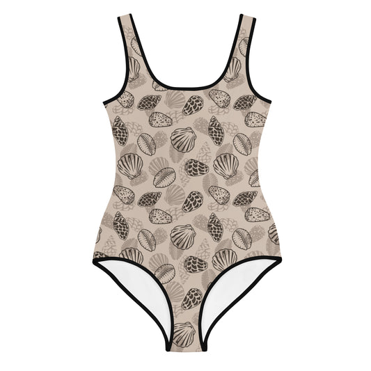 Light Brown Seashell Kids Swimsuit (Big kids 8-20)